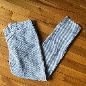 Gap Seersucker slim cropped pant